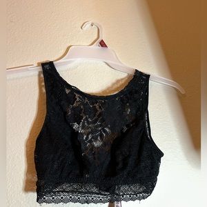 Black Victoria’s Secret Cutout High-neck Bralette (S)